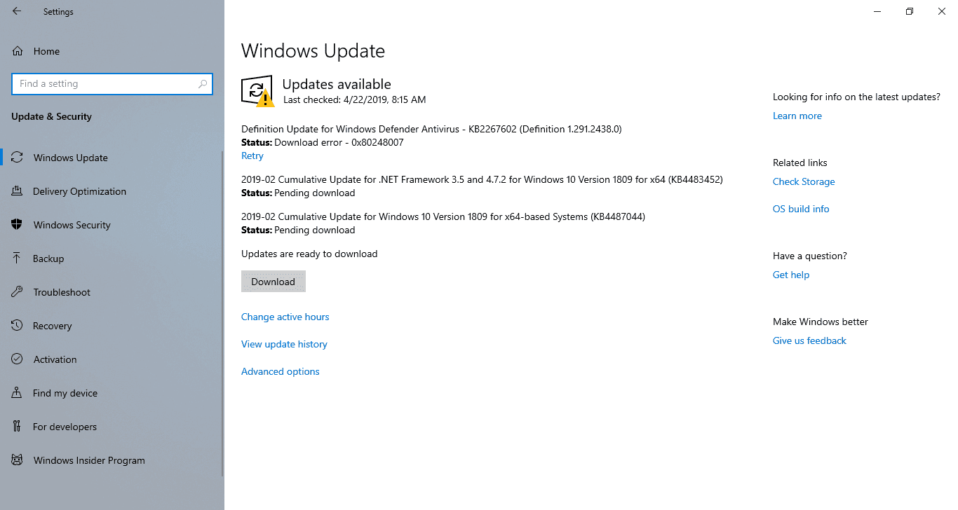 Windows 10 Update Available for Download - Windowstan