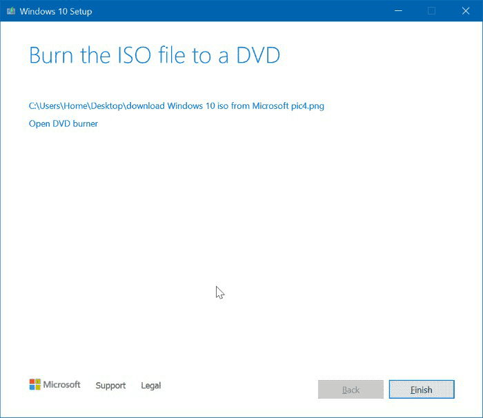 10 Burn ISO file to DVD