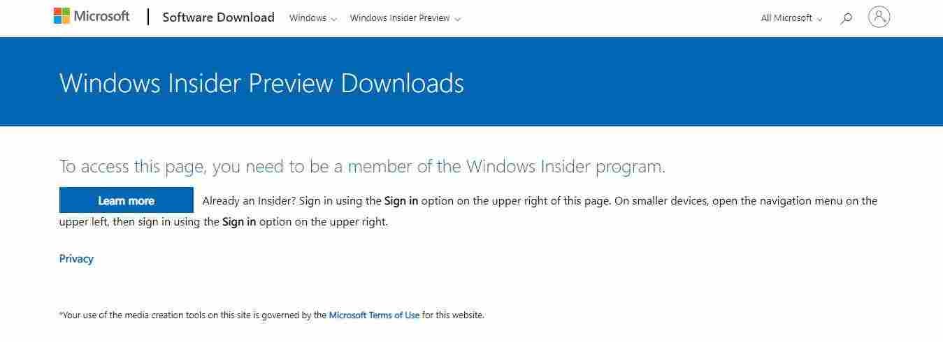 Microsoft Windows Insider Program