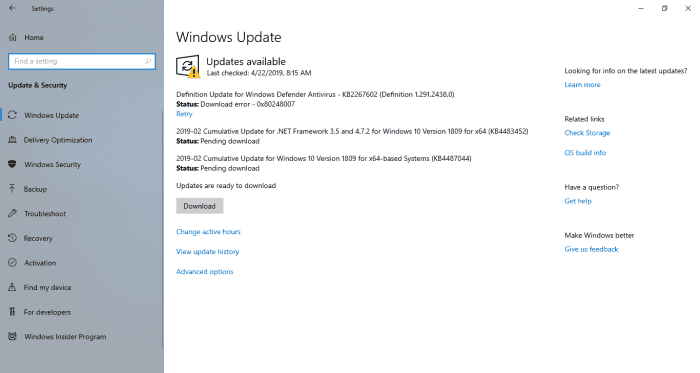 micorsoft windows 10 version 1809 64 bit iso download