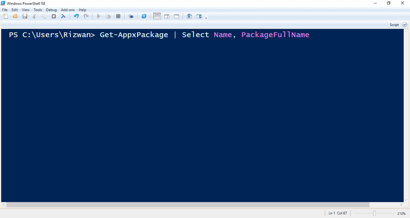 1-PowerShell Get Package Name List