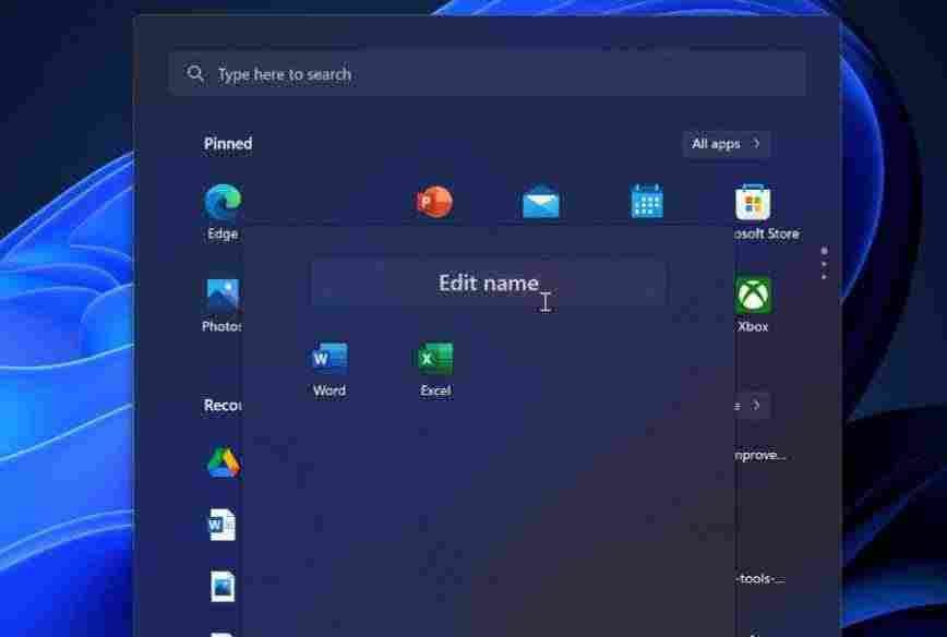Rename edit folder name in Windows 11