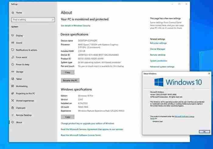Windows 10 22H2 Build 19045