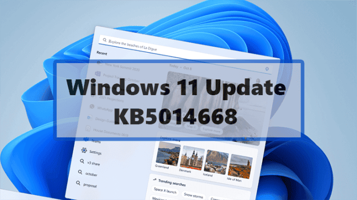 Windows 11 update KB5014668