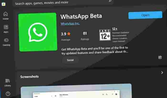 WhatsApp UWP for Windows 11