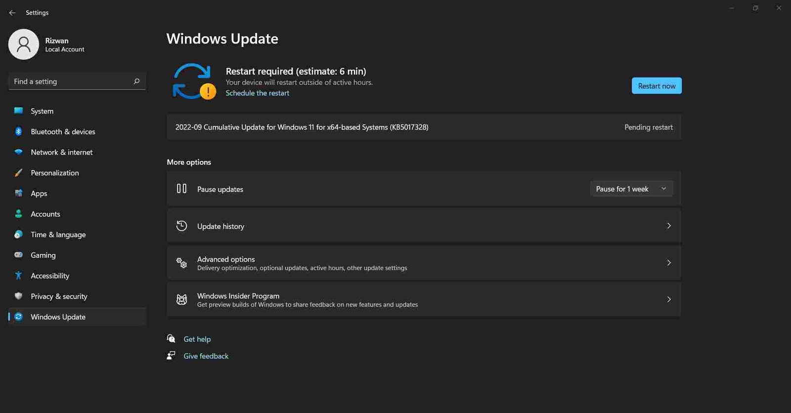 Windows 11 screenshot - Windows 11 update