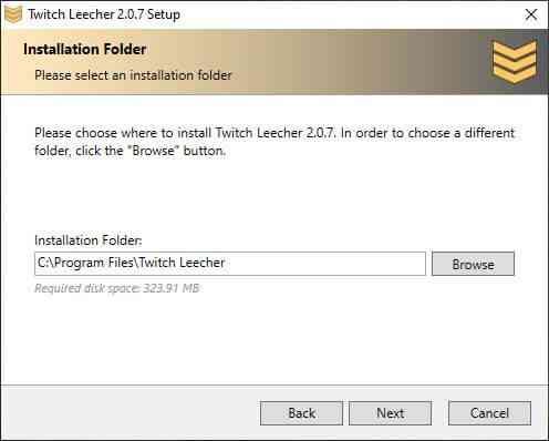Twitch Leecher installation Folder