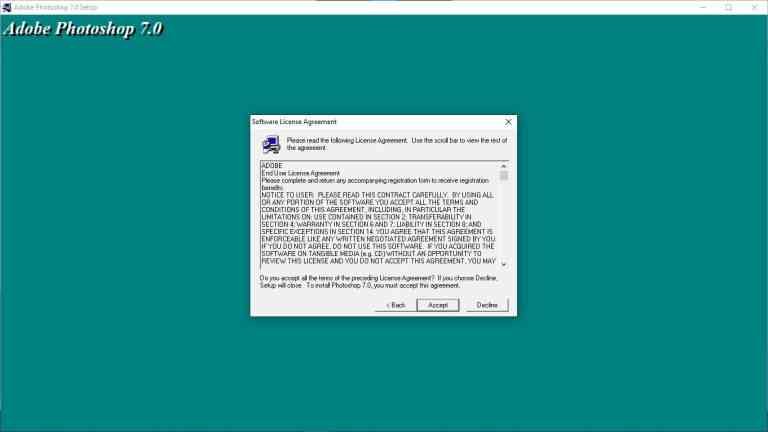 Adobe Photoshop 7 EULA