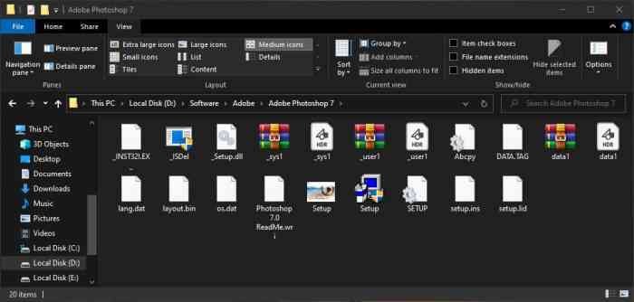 Adobe Photoshop 7 files