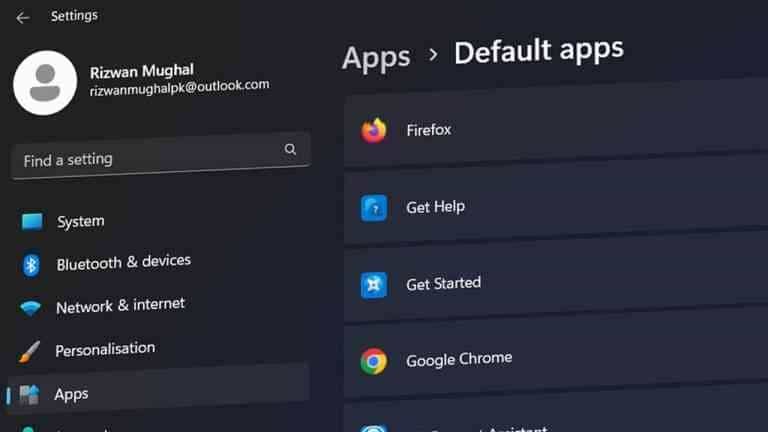 Change Default Web Browser in Windows 11