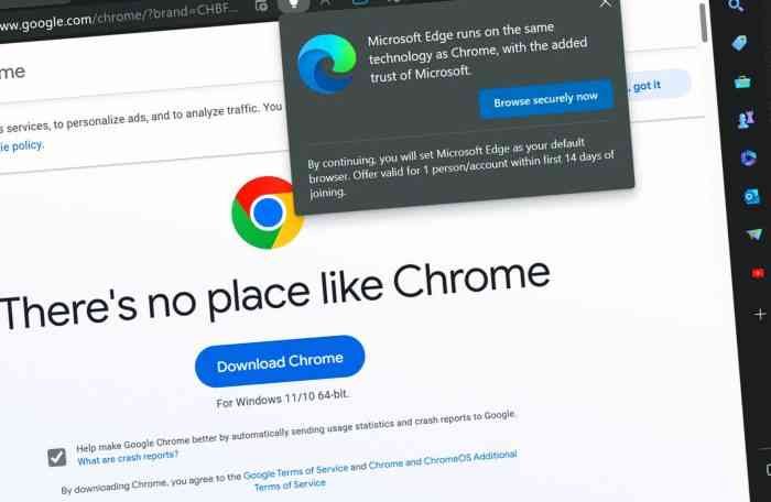 Microsoft Bing Browser Ads Edge Chrome