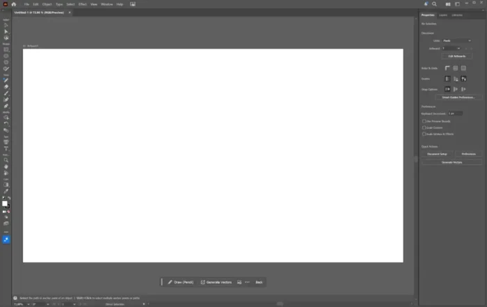 adobe illustrator working area