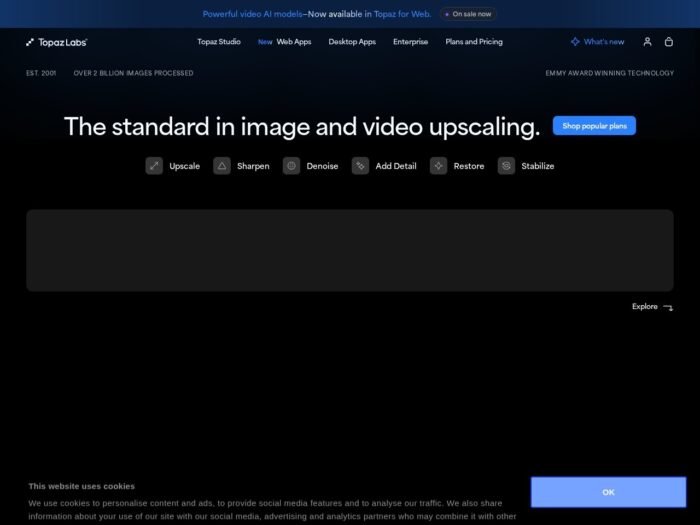 Topaz Video AI official website