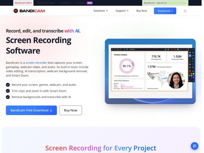 Bandicam official website