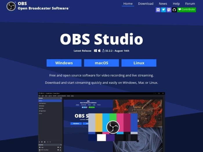 OBS Studio official website