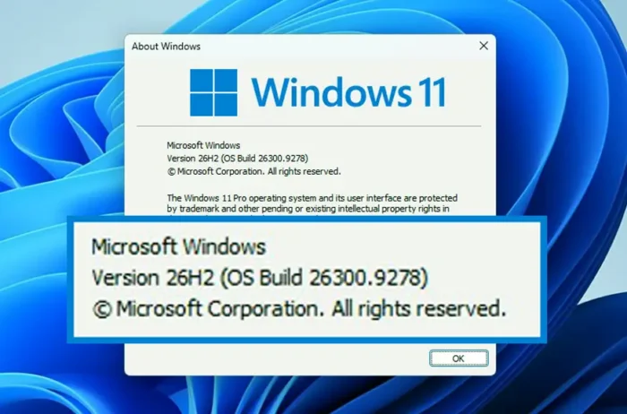 Windows Version 26H2 Version