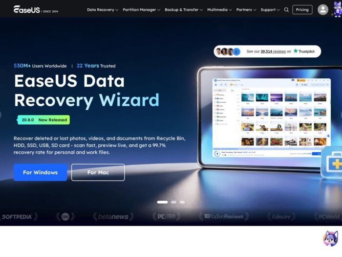 EaseUS Data Recovery Wizard official website