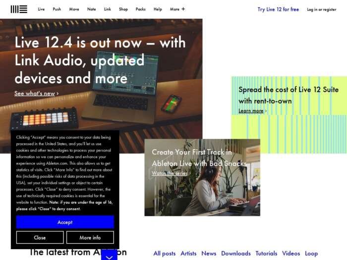 Ableton Live official website