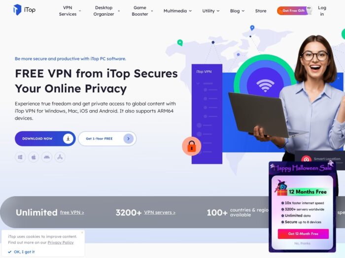 iTop VPN official website