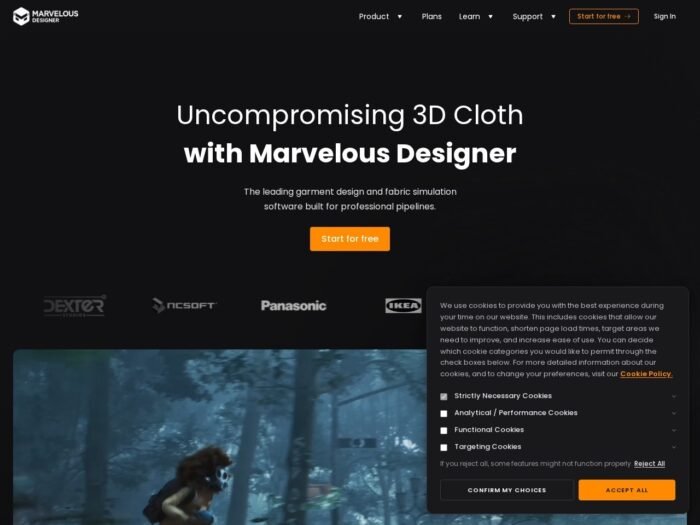 Marvelous Designer official website