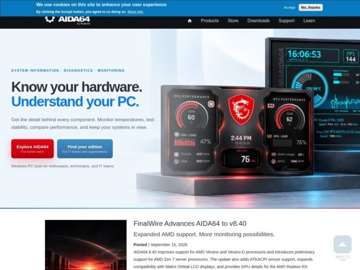 AIDA64 official website