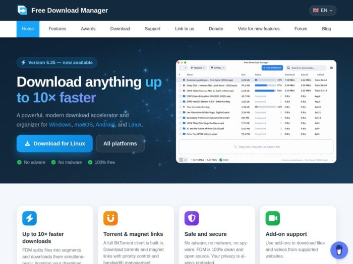 Free Download Manager official website